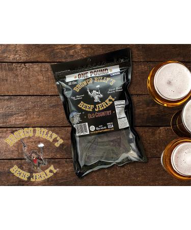 Bronco Billy's Old Country Beef Jerky - 1 lb Resealable Bag | Premium Snack - Buy Online on SooperMarket.com