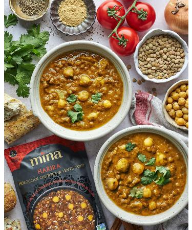 Mina Harira Moroccan Chickpea & Lentil Soup - Plant Based Protein, Vegan, Gluten Free - 10 oz - Buy Online on SooperMarket.com