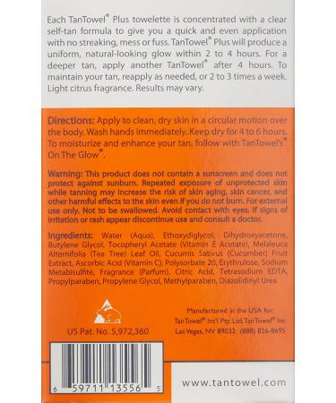 Tan Towel Half Body Plus 10 Count - Convenient Self-Tanning Wipes (Pack of 1) - Buy Online on SooperMarket.com