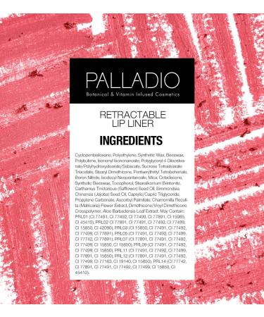 Palladio Retractable Waterproof Lip Liner - Raisin | High Pigment, Creamy, Smudge Proof, Long Lasting | No Sharpener Needed | 1 Count - Buy Online on SooperMarket.com