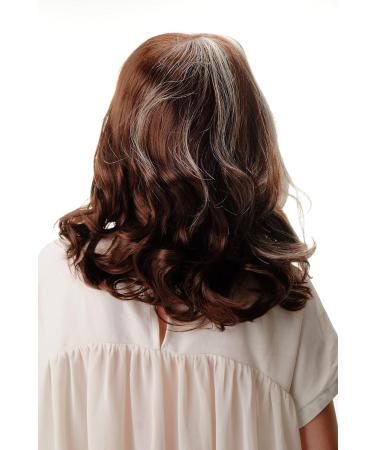 Buy Wig Me Up GFW2469-33 | Extravagant Women's Wavy Shoulder Length Wig in Mahogany Brown & White Blonde | 40 cm Middle Parting | International Shipping - Buy Online on SooperMarket.com