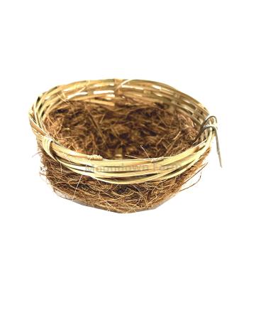 Moondown Farm Moondown Farm Canary Nest Pans Coco and Wicker with Hooks 5 PACK