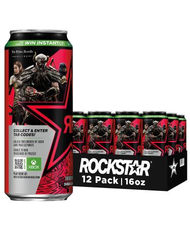 Rockstar Energy Drink Punched Fruit Punch, 16oz Cans (12 Pack)