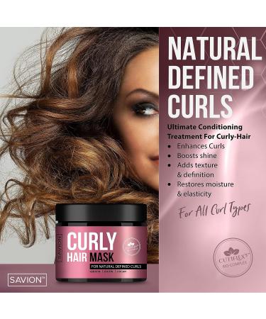 Savion Curly Hair Mask with CUTIFLEX5 Complex - Repair and Moisturize Damaged Curls with Keratin, Biotin, and Argan Oil - Buy Online on SooperMarket.com