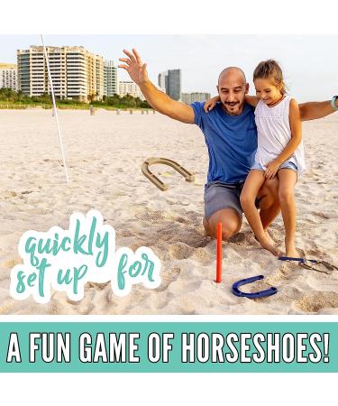 Franklin Sports Fun 5 Combo Outdoor Game Set - Backyard  Beach + Camping Games for Kids - Badminton  Volleyball  Flip Toss  Flying Disc - Horseshoes or Ring Toss Combo Set with Horseshoes - Buy Online on SooperMarket.com