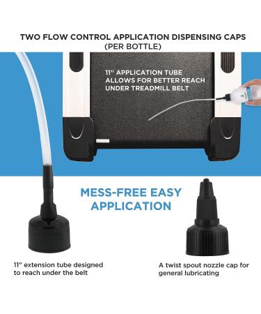 Action Fitness 100% Silicone Treadmill Belt Lubricant 8oz (2 Pack) - Full Width Lubrication, Controlled Flow, Odorless - Includes Application Tubes - Buy Online on SooperMarket.com