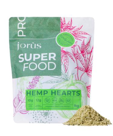 Jorus 1kg Organic Shelled/Hulled Seeds Hearts Healthy Vegan Snack Omega 3&6 Amino Acids & Minerals
