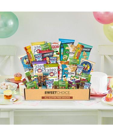 Gluten Free Healthy Snack Box (34 Count) for College Students, Exams, Father's Day, Military, Finals, Office - Chips, Popcorn, Granola Bars - Gift Idea - Buy Online on SooperMarket.com