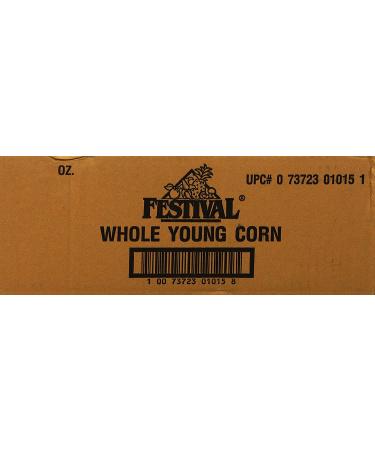 Festival Whole Baby Corn - Extra Fancy 15oz (Pack of 12) | Premium Quality Ingredients for Recipes - Buy Online on SooperMarket.com