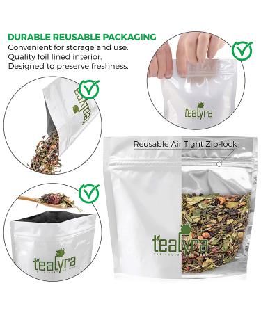 Tealyra White Garden Bouquet Tea Blend - Hibiscus, Strawberry, Raspberry - Antioxidant-Rich Loose Leaf Tea - All Natural Ingredients - 110g - Buy Online on SooperMarket.com