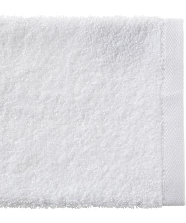 Amazon Basics Cotton Washcloths - 12-Pack 30x30 cm - Soft & Absorbent White Washcloths for Everyday Use | International Shipping Available - Buy Online on SooperMarket.com
