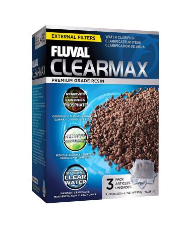Fluval ClearMax Phosphate Remover, Chemical Filter Media for Aquariums, 100-gram Nylon Bags, 3-Pack, A1348