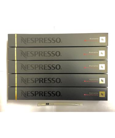 50 Nespresso Ristretto Decaffeinato Coffee Capsules Inc 1 Stick Of Nespresso