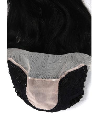 WIG ME UP DW-2198-HH-MF-1B | Human Hair Black Lace Front Long Straight Ladies Wig - International Shipping Available - Buy Online on SooperMarket.com