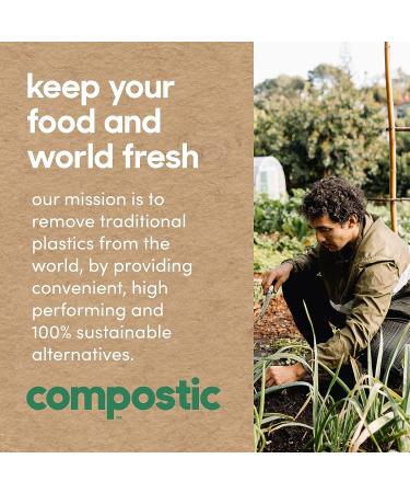 Compostic Home Compostable Cling Wrap - Eco Friendly Reusable Food Wrap, 150 SQ.FT (2 Pack) - Buy Online on SooperMarket.com