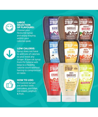 Fit Cuisine Low Calorie Syrup - Low-Cal Syrup to Support Weight Management Low Carb Diet Keto Friendly Vegan For Pancakes Desserts Porridge Ice Cream - 425ml (Chocolate Hazelnut) - Buy Online on SooperMarket.com