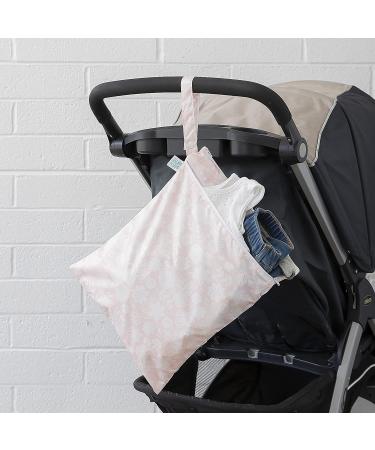 Bumkins Waterproof Wet Bag 12x16 - Washable & Reusable for Travel, Beach, Pool, Stroller - Ideal for Diapers, Gym Clothes, Swimsuits & Toiletries - Lace Design - Buy Online on SooperMarket.com