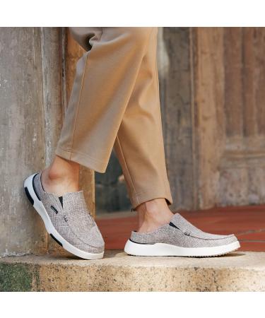 OrthoComfoot Men's Plantar Fasciitis Foot Pain Relief Loafers - 8 W4 Light Grey - Buy Online on SooperMarket.com