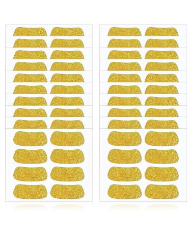 80 Pairs Glitter Softball Eye Stickers Baseball Cheek Paint Football Eye Stickers Sports Eye Sticker Adhesive Strip School Items for Baseball Softball Football Lacrosse Sports Match Gold