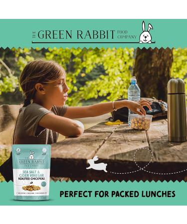 The Green Rabbit Gluten Free Roasted Chickpeas Sea Salt & Apple Cider Vinegar - Healthy Snacks High Plant-Based Protein & Fibre - Low Fat Sugar & Calories - Vegetarian & Vegan Friendly - 6x 60g - Buy Online on SooperMarket.com