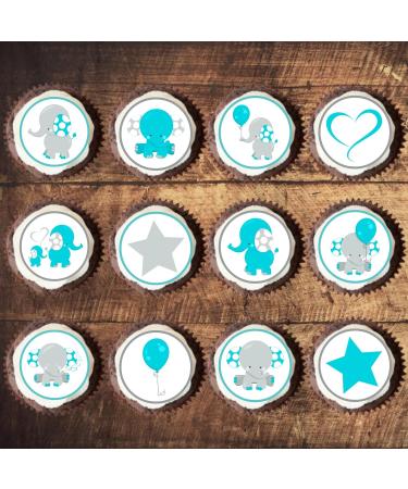 24 Elephant Gender Reveal Cake Toppers Boy Or Girl Baby Shower Cake Toppers Baby Boy Cupcake Toppers Blue Baby Shower Cake Decorations Baby Boy Cake Decorations Blue Baby Shower Cake Topper - Buy Online on SooperMarket.com