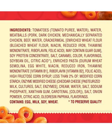 Chef Boyardee Mini Spaghetti Rings & Meatballs 7.5 Oz. Microwavable Bowls - Pack of 12 - Buy Online on SooperMarket.com