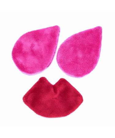The Mitty Mini/Vlada's Mitty Pout 3-Piece Set of Ultra-Gentle Reusable Makeup Removers Replace Cotton Balls and Wipes