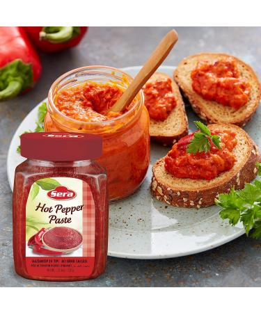 Sera Hot Pepper Paste 25.4 Oz (2 PACK) - No Sugar, No Preservatives | Adds Unique Spicy Flavor | Ideal for Spreading or Sandwiches - Buy Online on SooperMarket.com