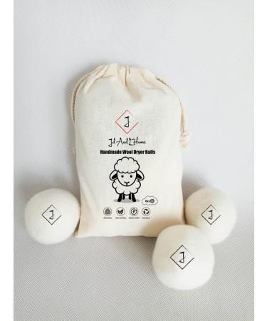Wool Dryer Balls XL 6-Pack Premium Natural Reusable Fabric Softener for Laundry 100% Organic New Zealand Wool Chemical Free No Dryer Sheets Baby Safe - Anti Static - Saves Energy