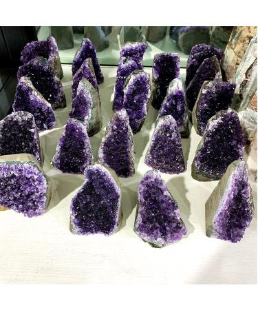 Natural Amethyst Crystal Clusters Stone from Uruguay Raw Geode Powerful deep Purple Crystals Geode with Polished Edges 2.2lbs Gift (Size : 2.2lbs) - Buy Online on SooperMarket.com