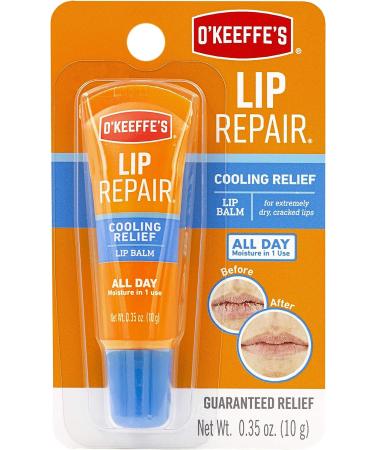 O'Keeffe's Cooling Relief Lip Repair Balm for Dry, Cracked Lips - 0.35 oz Tube - Buy Online on SooperMarket.com