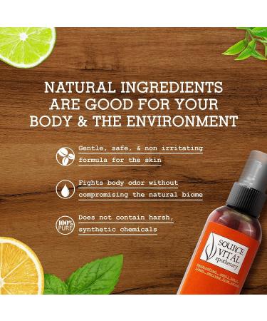 Deozein Zest Natural Spray Deodorant | Paraben and Baking Soda Free | Non-Toxic Odor Control for Men, Women, Teens | 4.46 Fl Oz - Buy Online on SooperMarket.com