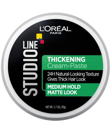 L'Oreal Paris Hair Care Studio Line Thickening Medium Hold Cream Paste 1.7 Ounce