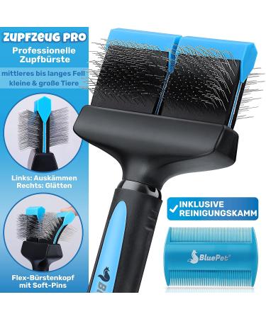 Bluepet Professional Dog Brush for Long Hair | Plucked Brush for Dogs & Cats - Gently Removes Mats Undercut & Knots - Buy Online on SooperMarket.com