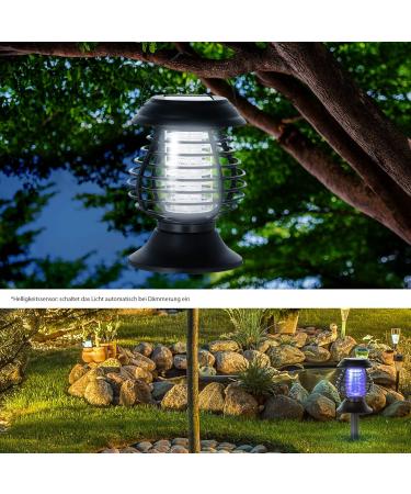 Solar LED Insect Killer Lamp 4-in-1 | Decorative Mosquito Light with Daylight Sensor - International Shipping Available - Buy Online on SooperMarket.com