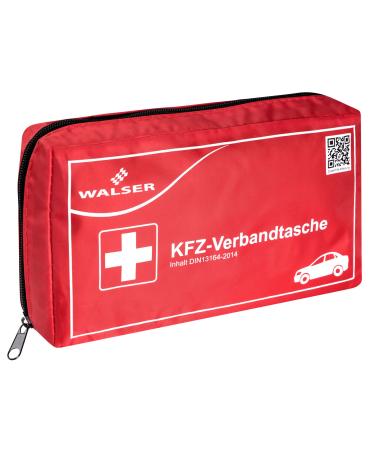 Walser car association bag car association box first aid suitcase emergency set car first aid bag din 13614 first aid kit red 44264
