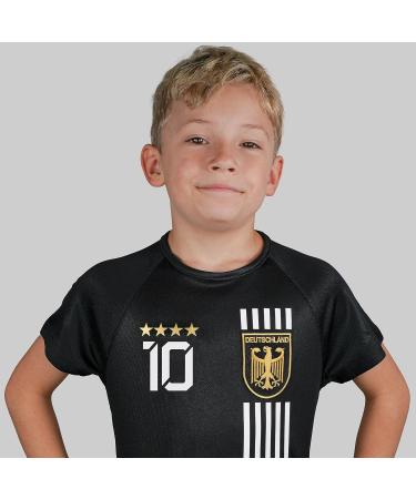 Buy De Fanshop Germany Jersey 2024 for Kids & Young Men | Black Football Shirt Set with Custom Name | Perfect Original Gift - Buy Online on SooperMarket.com