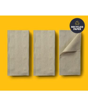 Buy AmazonCommercial Interfold-Vfold Recycling Paper Towels - 5000 Pieces 20 Packs - Eco-Friendly 1-Layer Brown Towels for International Shipping - Buy Online on SooperMarket.com