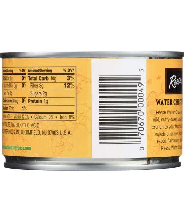 Reese Water Chestnuts Whole 8 oz - Case of 24 | Crunchy and Fresh - Buy Online on SooperMarket.com