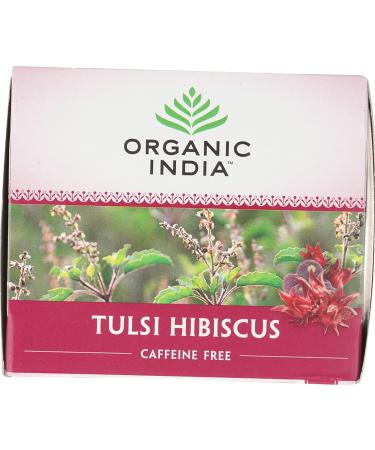 Organic India Tulsi Hibiscus Tea Infusion - 18 Count - Herbal Wellness Brew - Buy Online on SooperMarket.com