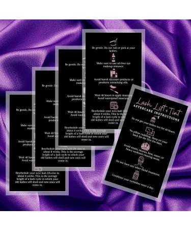Lash Lift + Tint Aftercare Instruction Cards | 50 Pack | Boutique Marketing LLC | Eyelash Aftercare Kit - Buy Online on SooperMarket.com