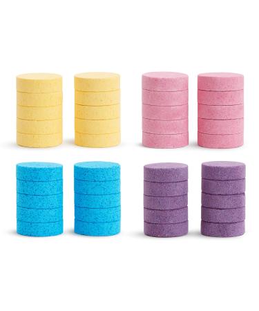 Munchkin Color Buddies Moisturizing Bath Water Color Tablets, 40 Pack, Yellow, Pink, Blue, Purple 40 Count Refill