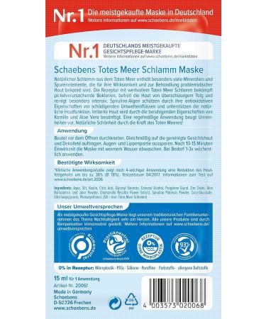 Shaben Totes Sea Mud Mask - 15 x 15ml Multipack for Acne & Blackheads with Algae Zinc & Minerals | Intense Cleansing for Problematic Skin - Buy Online on SooperMarket.com