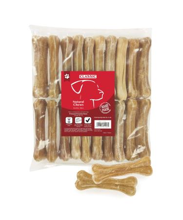 Classic Pet Products Rawhide Pressed Knuckle Bone for Dogs 114 mm Pack of 20