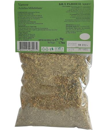 Yarrow - Achilea Millefolium - Pure Natural Herbal Tea - 1.76oz / 50g - Buy Online on SooperMarket.com