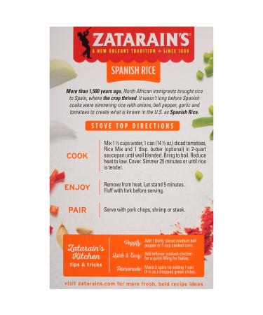 Zatarain's Spanish Rice 6.9 oz - Authentic and Flavorful Mix - Buy Online on SooperMarket.com