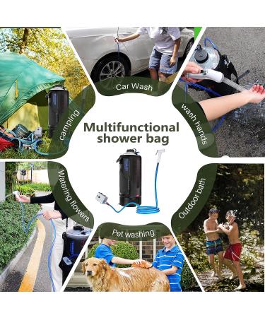 Teamaze 12L Portable Camping Shower with Auto Pressure Pump - Solar Shower for Beach, Camping & Hiking - Buy Online on SooperMarket.com
