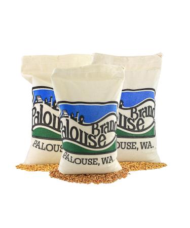 Hard White Wheat | Soft White Wheat | Hard Red Spring Wheat | Non-GMO Project Verified | 9 LBS | 100% Non-Irradiated | Certified Kosher Parve | Field Traced | Cotton Bag | (3 Pound, Pack of 3)