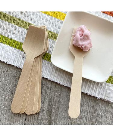 300-Pack Mini Wooden Spoons - 3.75 Inches - Eco-Friendly & Biodegradable | Outside the Box Papers - Buy Online on SooperMarket.com