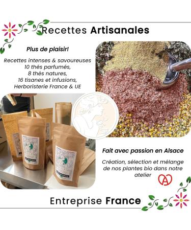Ascenbio - Infusion Organic Feather 180 g Loose Prepared and packaged in France Biodegradable Packaging - Buy Online on SooperMarket.com